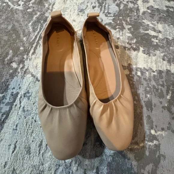 Cole Haan Women's Ballet Flat, Nude Leather 9.5